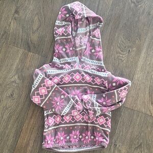 Carter's Pink and Gray Patterned Hoodie
